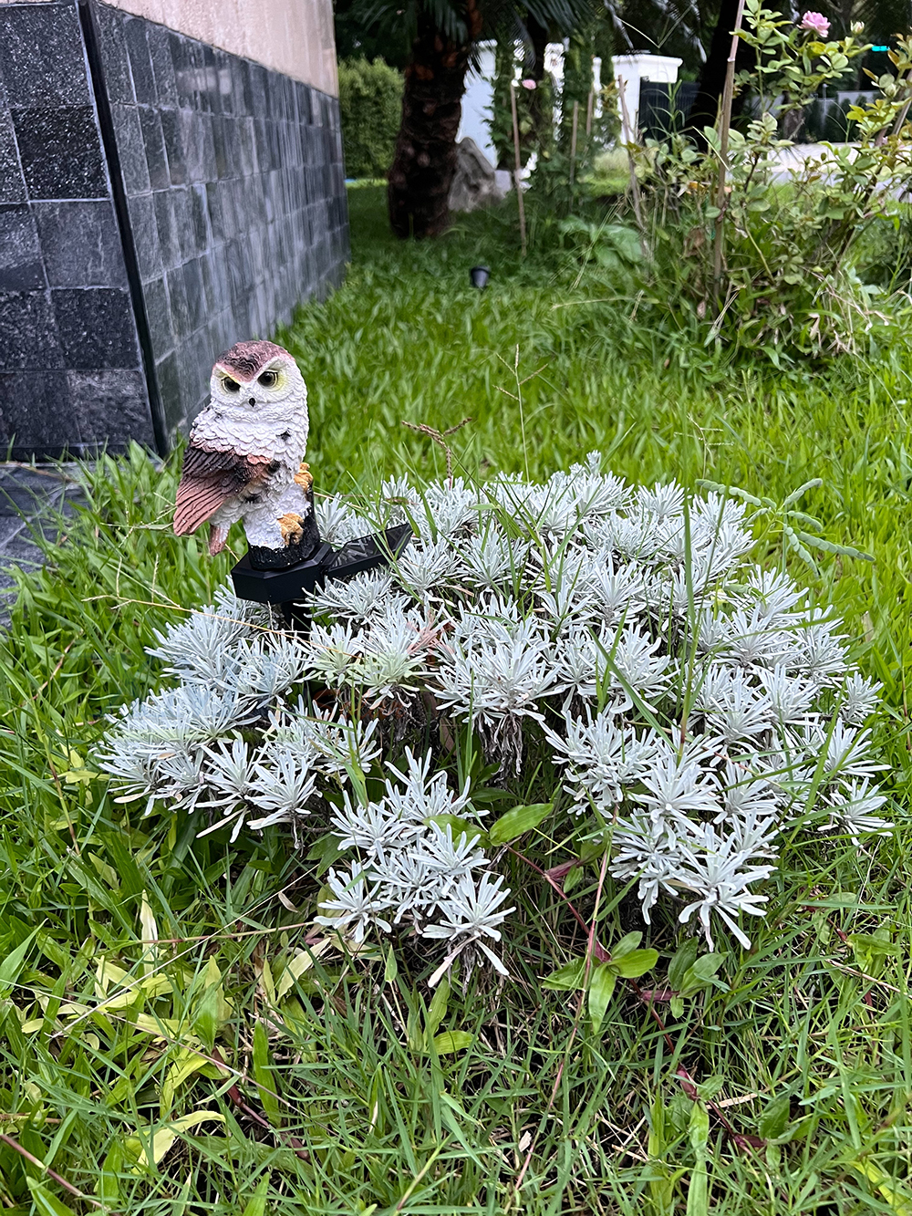 ไฟตุ๊กตาโซล่าเซลล์ ประดับสวน นกฮูก 1 LED (แสง : เหลืองวอมไวท์) 1 แถม 1