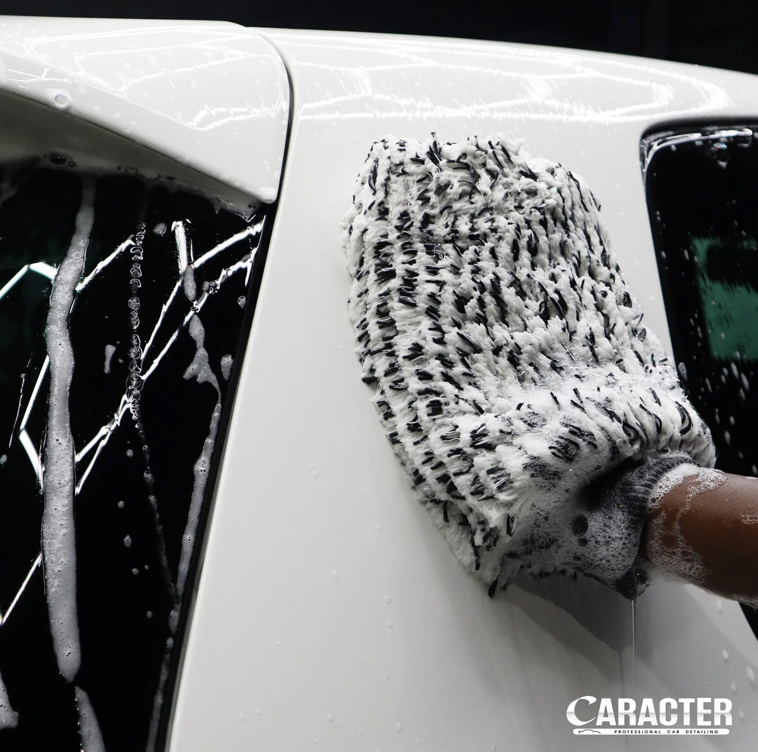 CARACTER Premium Wash Mitt ถุงมือไมโครไฟเบอร์ล้างรถ