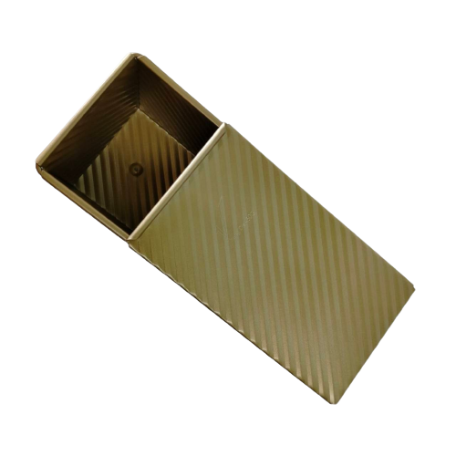 พิมพ์อบขนมปังปอนด์ พิมพ์อบขนมปัง + ฝาปิด รุ่นหนาอย่างดี สีทองเคลือบ Non Stick