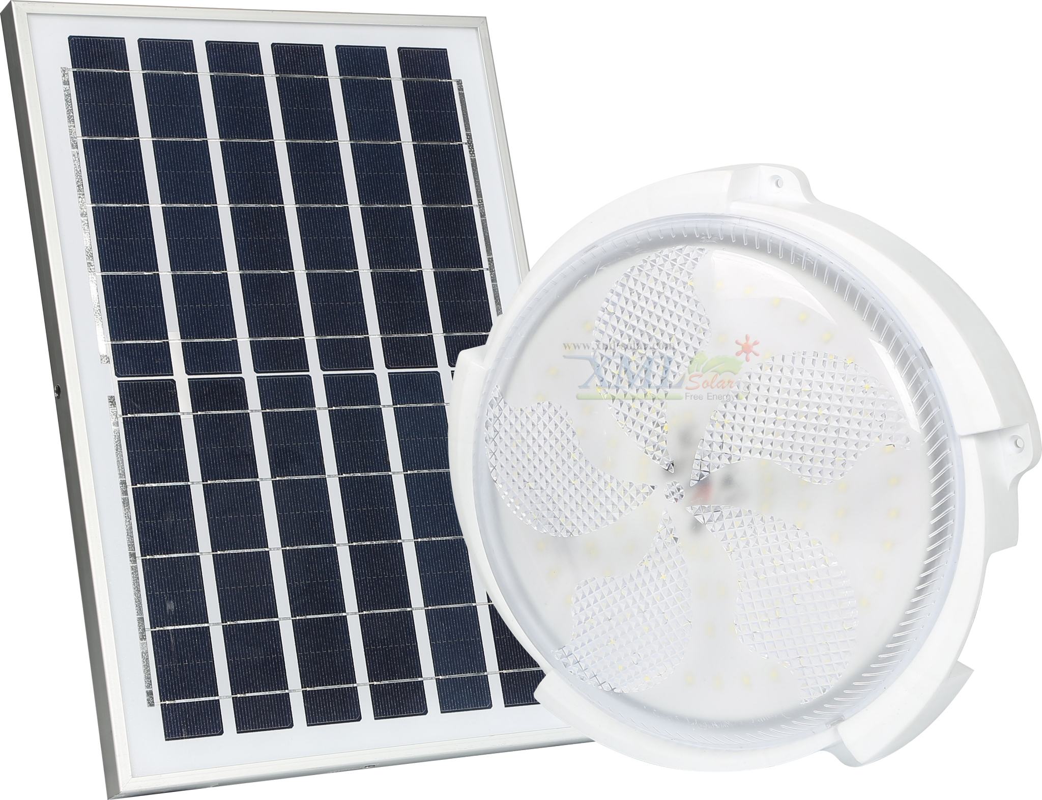 โคมไฟซาลาเปาโซล่าเซลล์ ติดเพดาน-ผนัง รุ่น 80W. (แสงขาว)