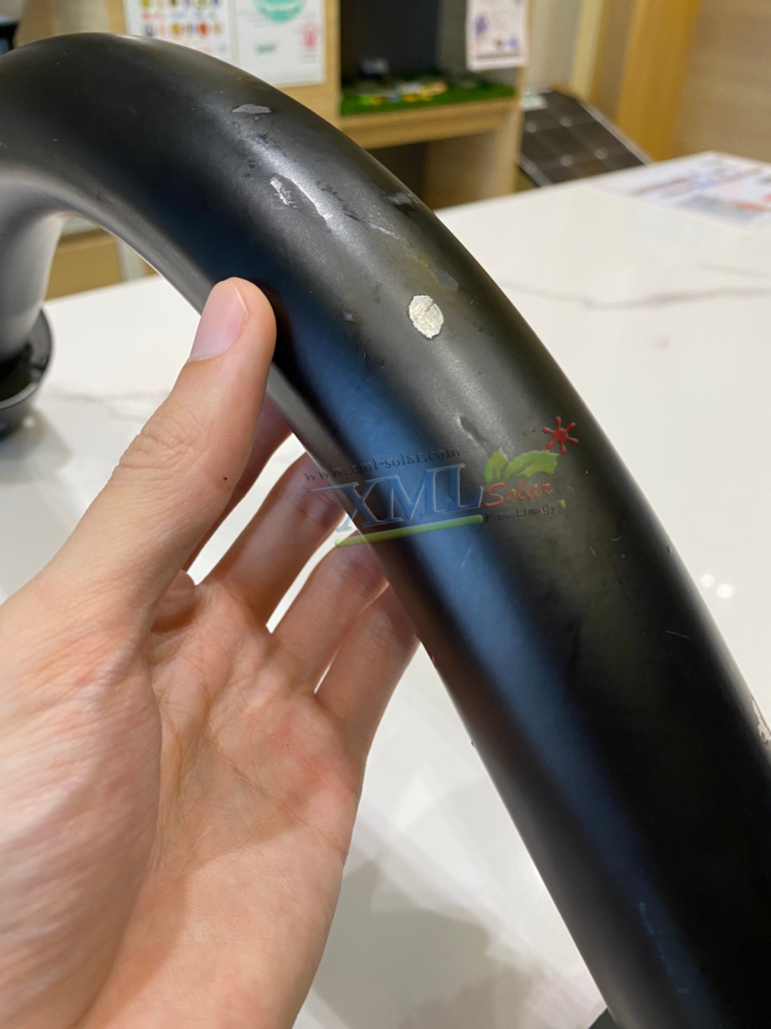 ขายึดโคมไฟ UFO ปลาย 3 นิ้ว แบบโค้ง (มีรอยขูดขีด)