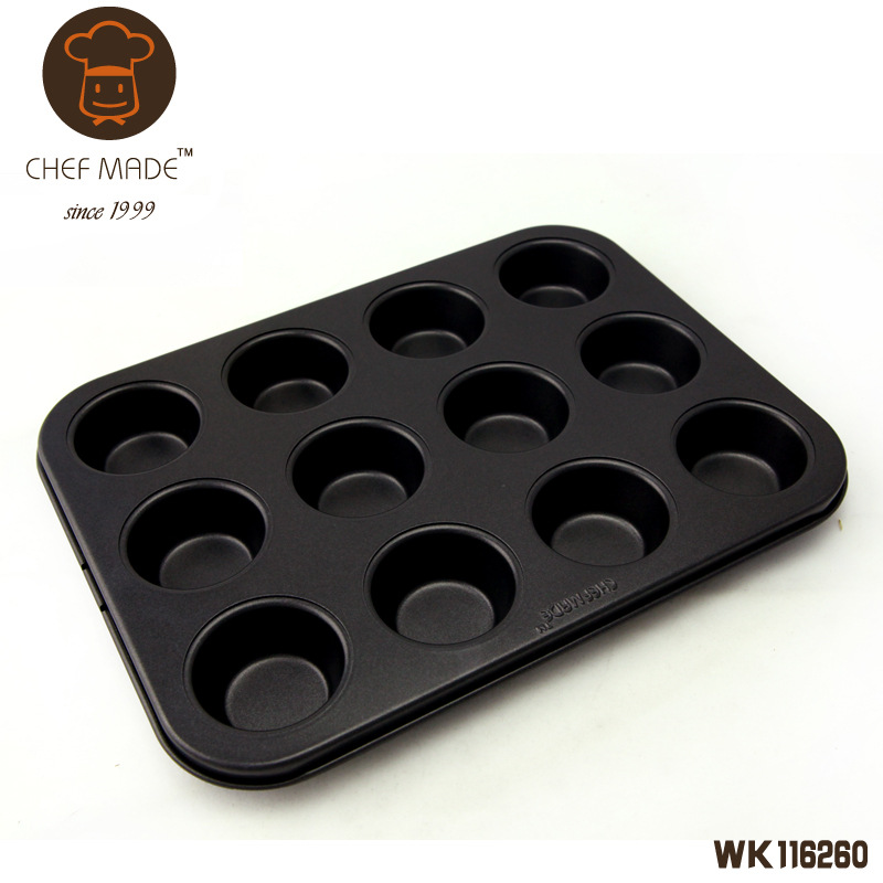 Chef Made ถาดหลุมเทปล่อน 12 หลุม (25.5*19.6*2.1 cm.) (WK116260)