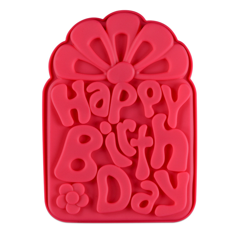 แม่พิมพ์ซิลิโคน พิมพ์สบู่ พิมพ์วุ้น พิมพ์ขนม รูป happy birth day 22.5*30*5.8 cm.