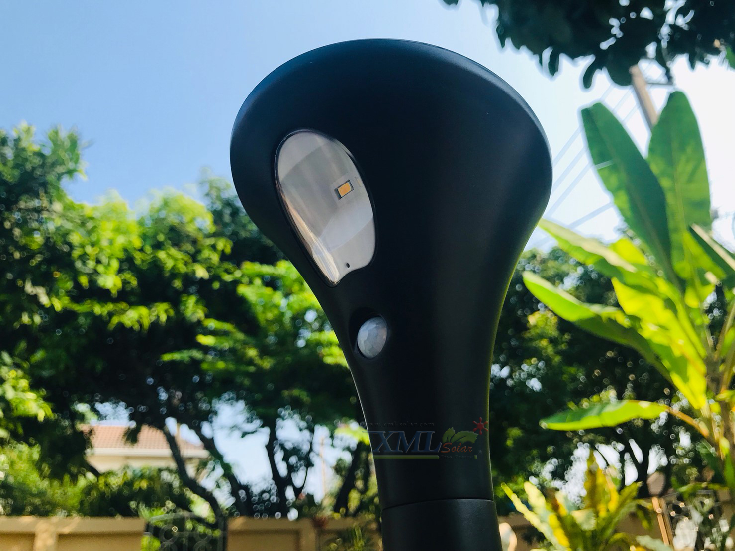 ไฟปักสนามโซล่าเซลล์ ทรงไม้เท้า + Motion sensor (เเสง :เหลืองวอมไวท์ ) 1 แถม 1