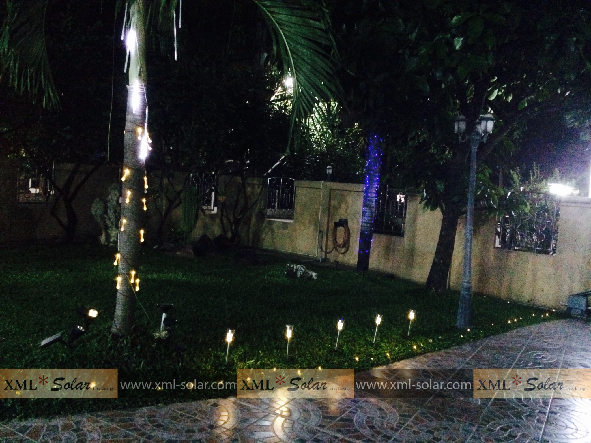 ไฟกระพริบโซล่าเซลล์ 200 LED (8ฟังก์ชั่น) (เเสง : เหลืองวอมไวท์)
