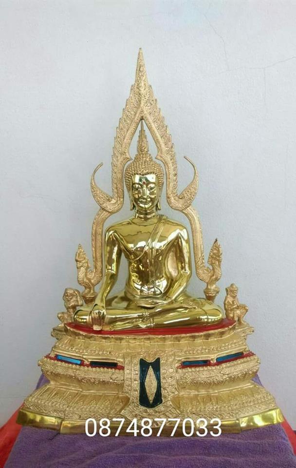 พระพุทธชินราช9นิ้ว ขัดมัน ขนาดหน้าตัก 9 นิ้ว ฐาน 1 ชั้น รหัส226