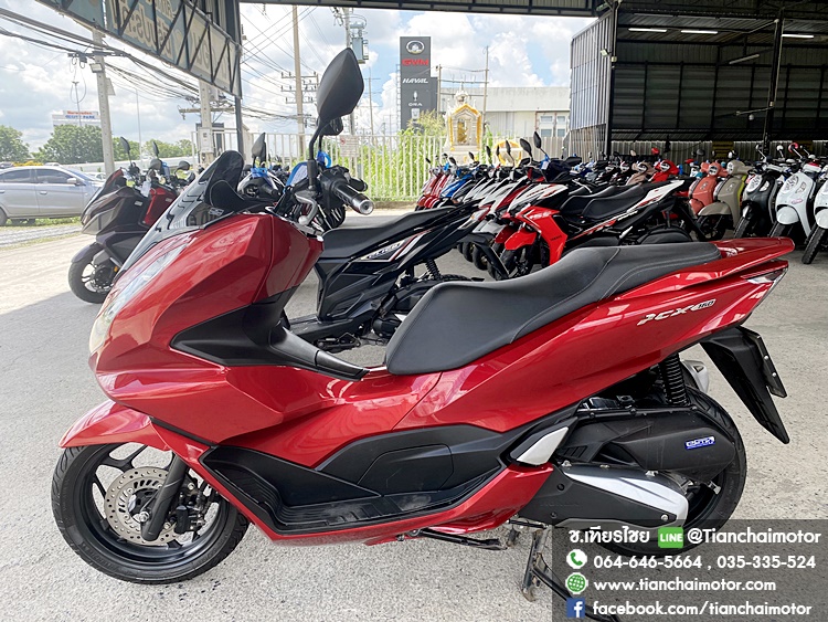 PCX160 ปี64 สีแดงสด เครื่องเดิมๆ ชุดสีสวยรอบคัน เครื่องดี ศูนย์ดี ขับขี่นิ่มๆ ประหยัดน้ำมัน ราคา 82,500
