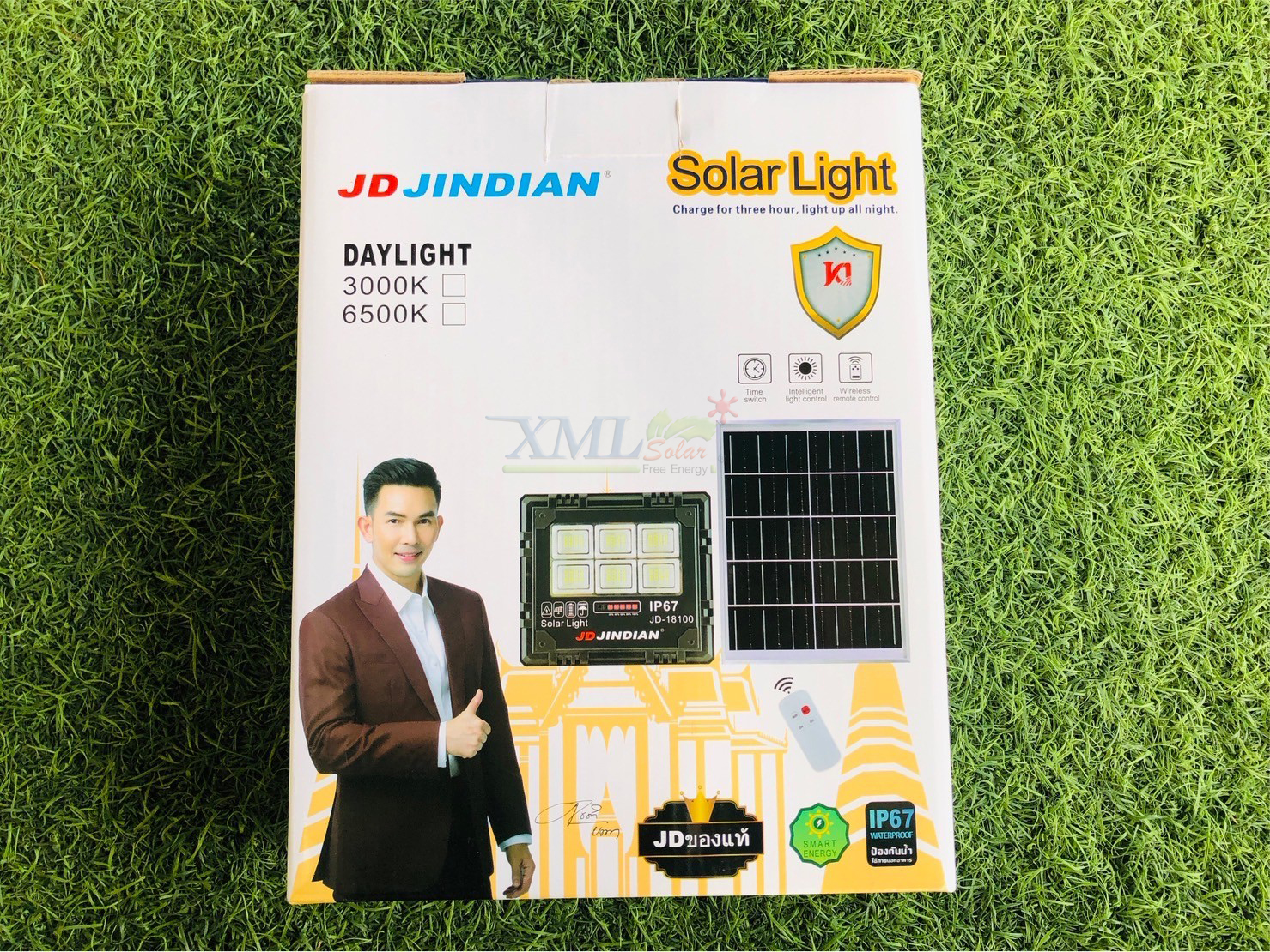 สปอร์ตไลท์โซล่าเซลล์ 100 W. รุ่น JD-18100