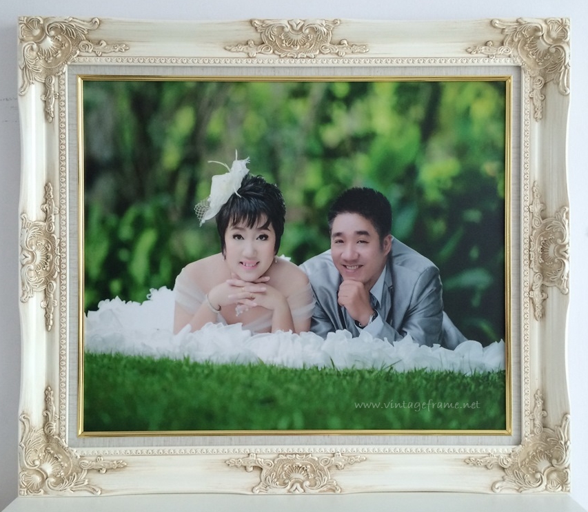 กรอบรูปพรีเวดดิ้งสีขาวราคาถูก
