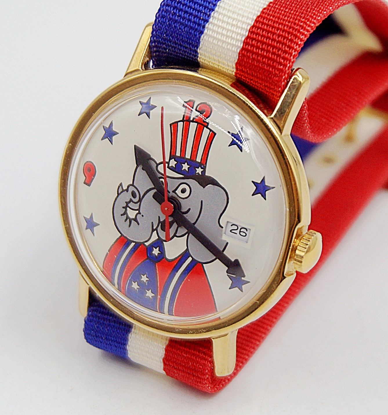 นาฬิกาเก่า REPUBLICAN ELEPHANT BY TIMEX ไขลาน