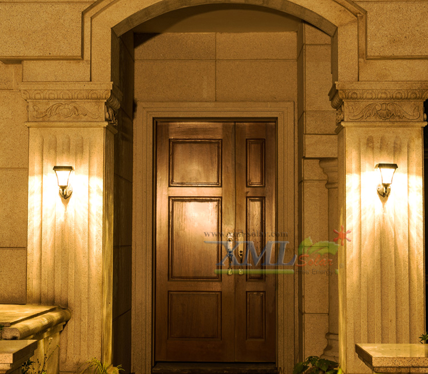 โคมไฟกิ่งโซล่าเซลล์ รุ่นใหม่ ทรงสี่เหลี่ยม ระบบสัมผัส (เเสง : เหลืองวอมไวท์)