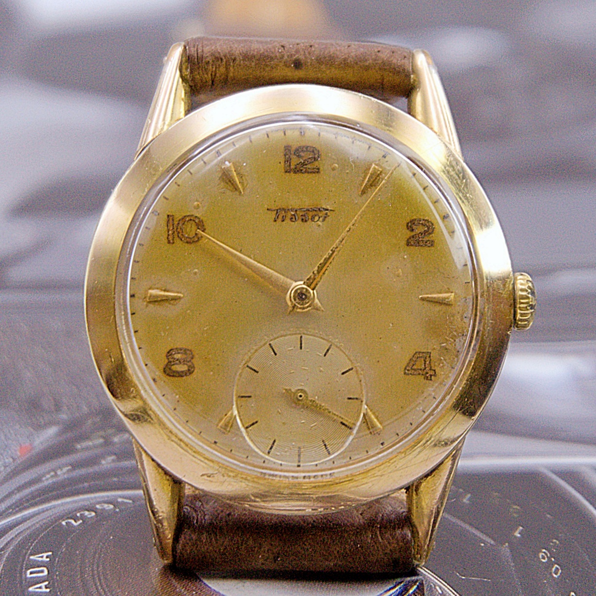นาฬิกาเก่า TISSOT ไขลานสองเข็มครึ่ง