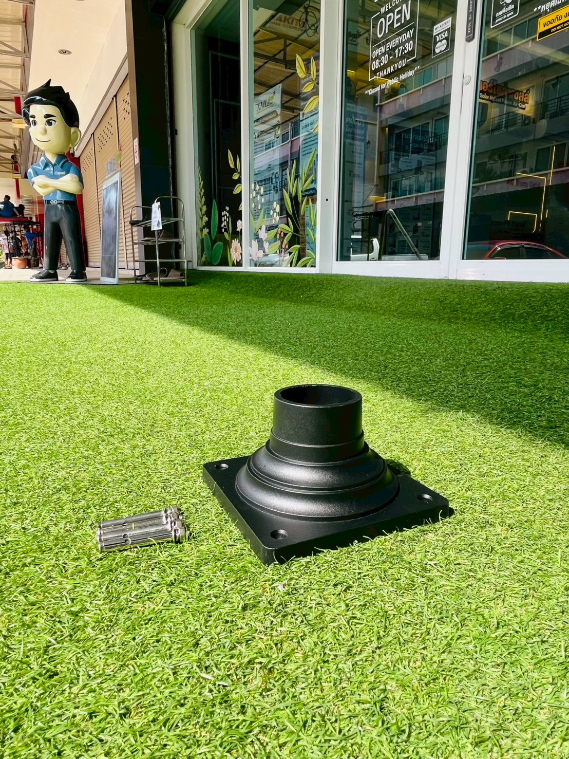 ฐานสวมโคมไฟ ปลายเสา 3 นิ้ว