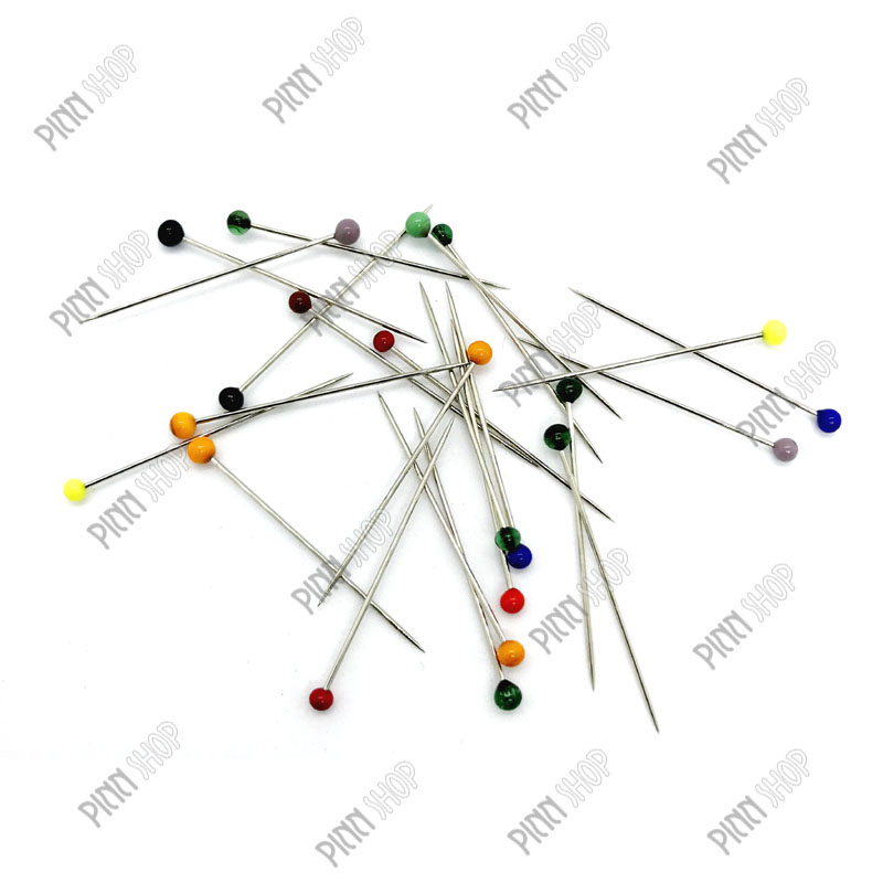 เข็มหมุดหัวแก้ว Glasshead Pin: 34MM: 10G