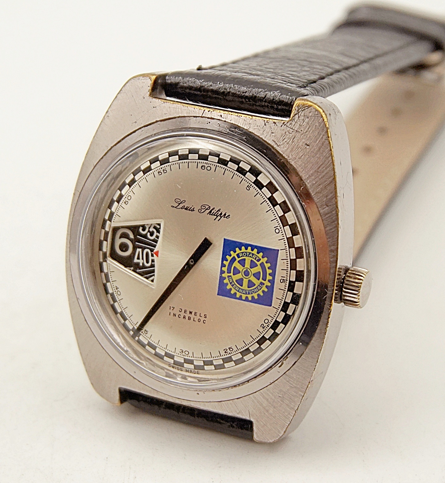 นาฬิกาเก่า LOUIS PHILIPPE ไขลานชั่วโมงกระโดด (Jump Hour)