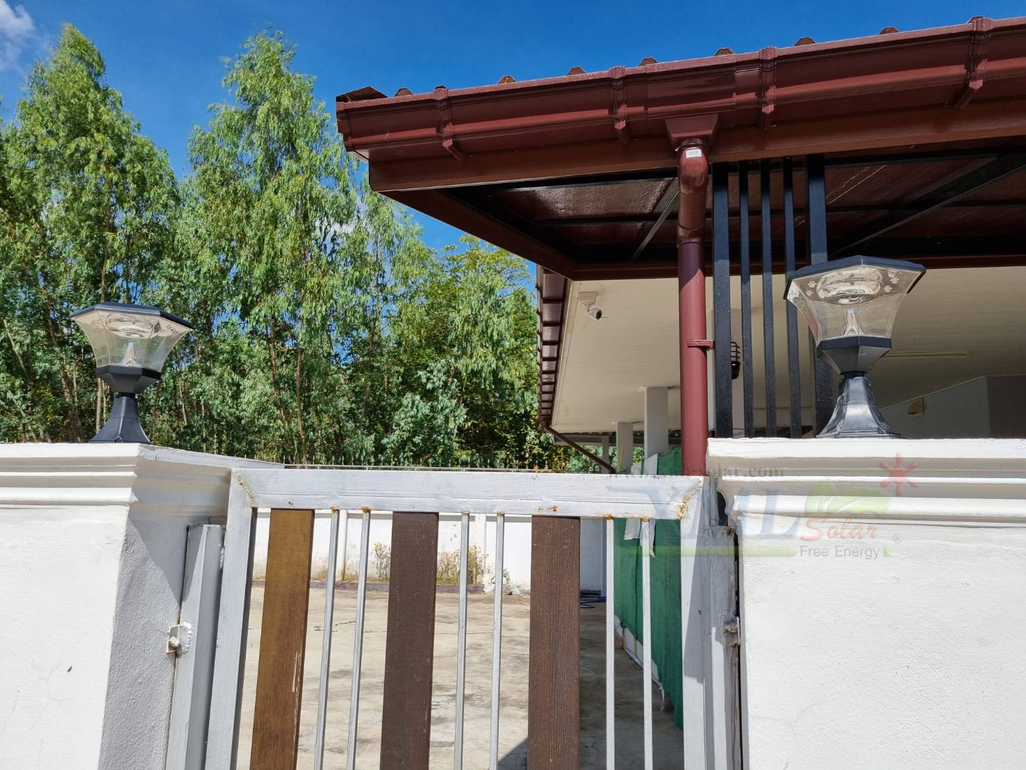 โคมไฟหัวเสา ทรงหกเหลี่ยม 8 Super SMD LED (เเสง : ขาว)