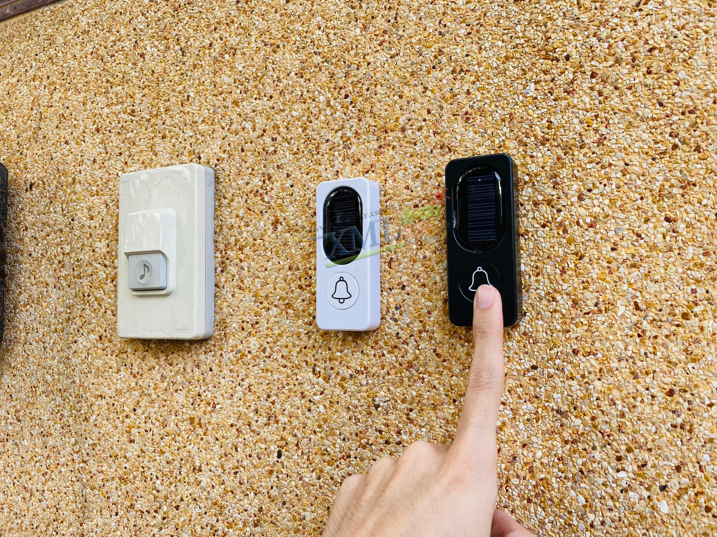 กริ่งโซล่าเซลล์ อเนกประสงค์ สีดำ (Solar Doorbell)