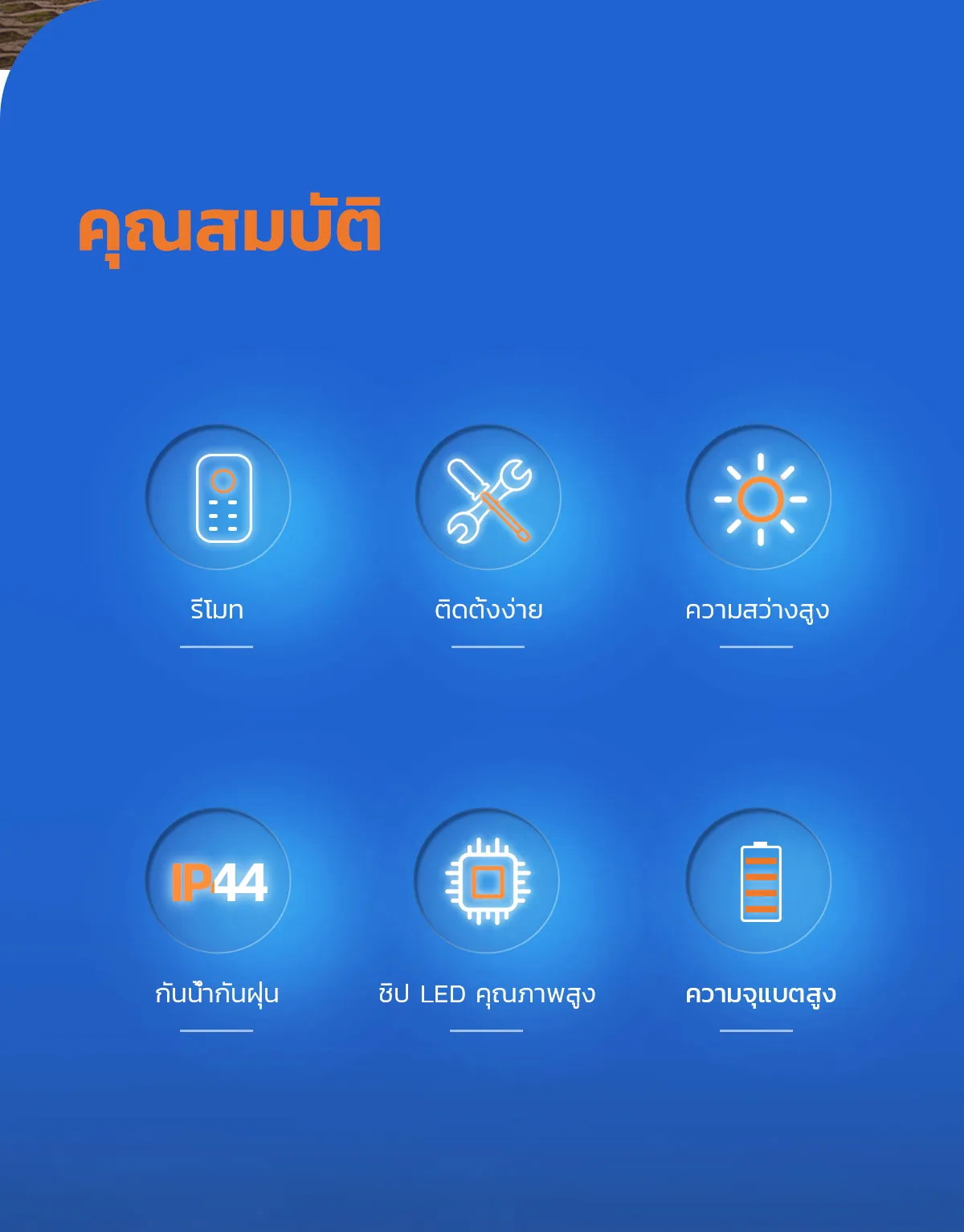 โคมไฟโซล่าเซลล์ ติดเพดาน รุ่น SCL06 (เปิดได้ 3 แสง)