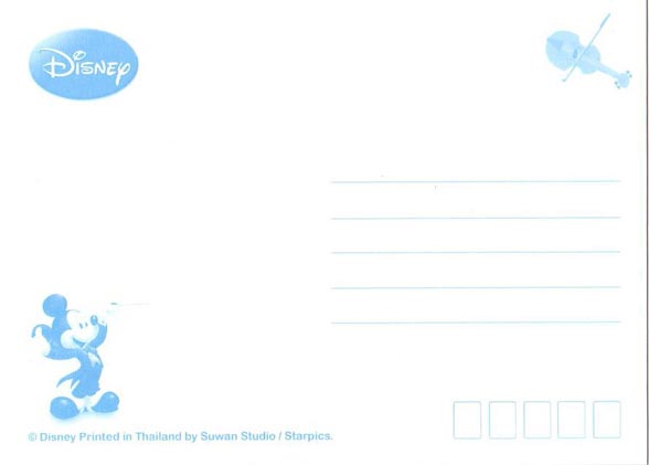 Postcard Mickey เล่นดนตรี 16 ใบ