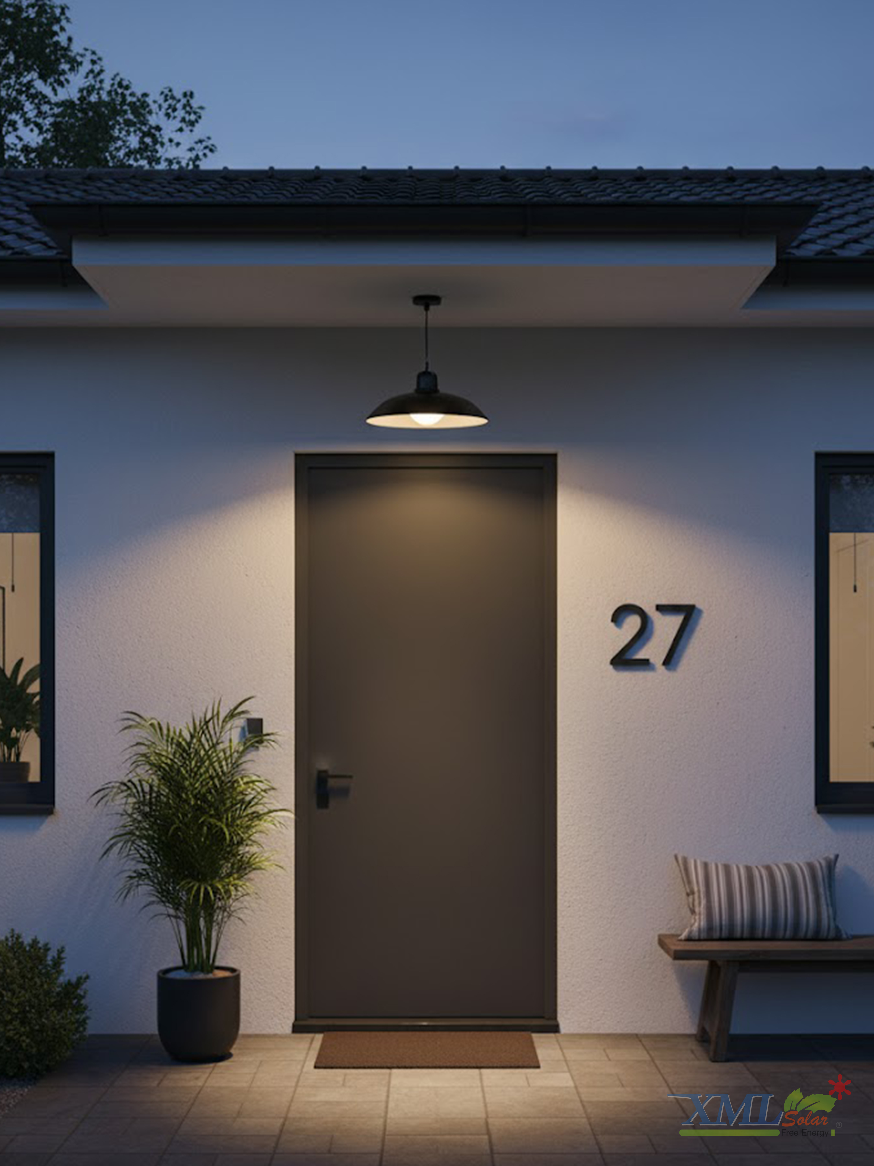 โคมไฟโซล่าเซลล์ ติดเพดาน รุ่น LSXML-241-A (เปิดได้ 2 แสง)