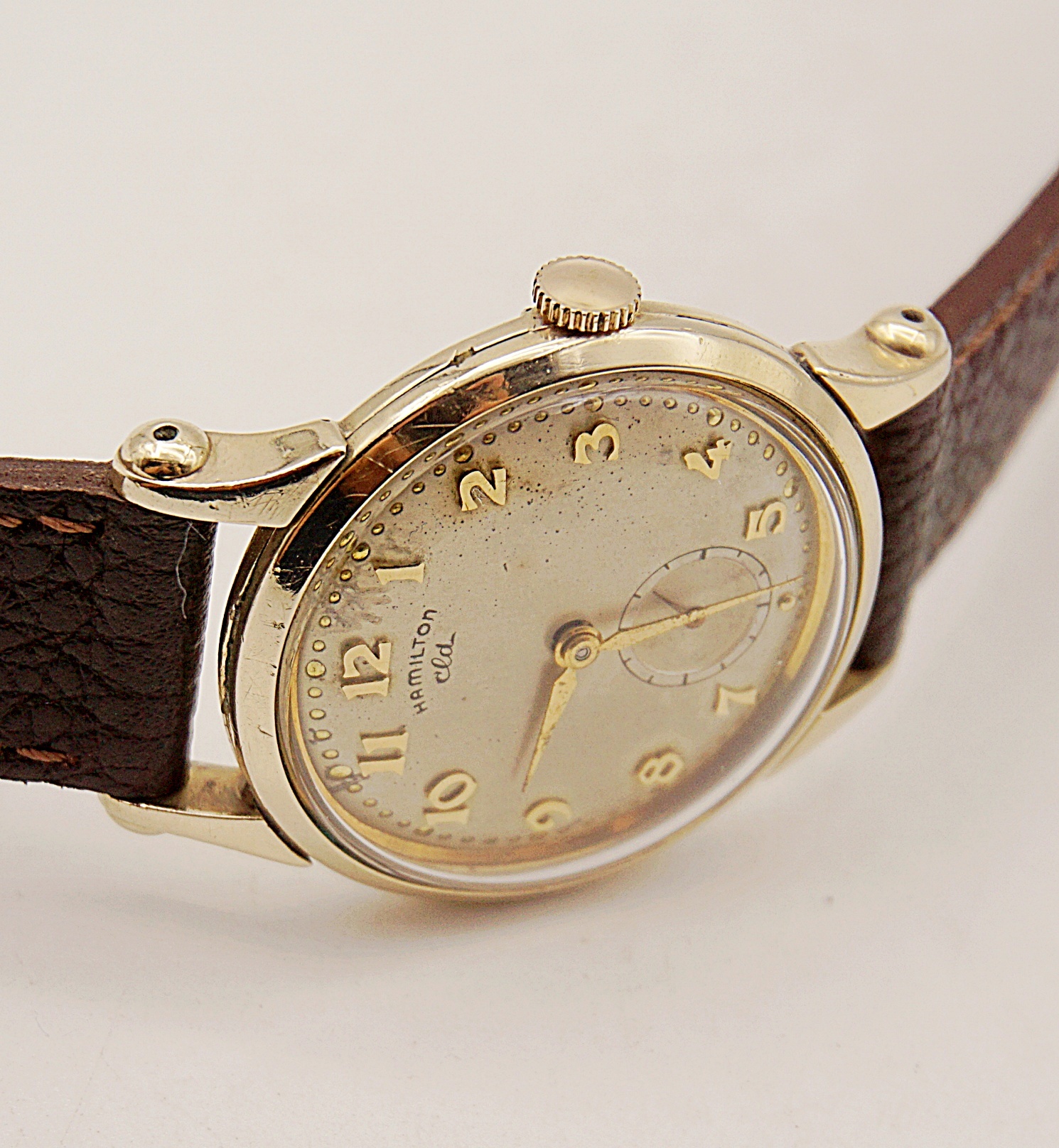 นาฬิกาเก่า HAMILTON ไขลานสองเข็มครึ่ง