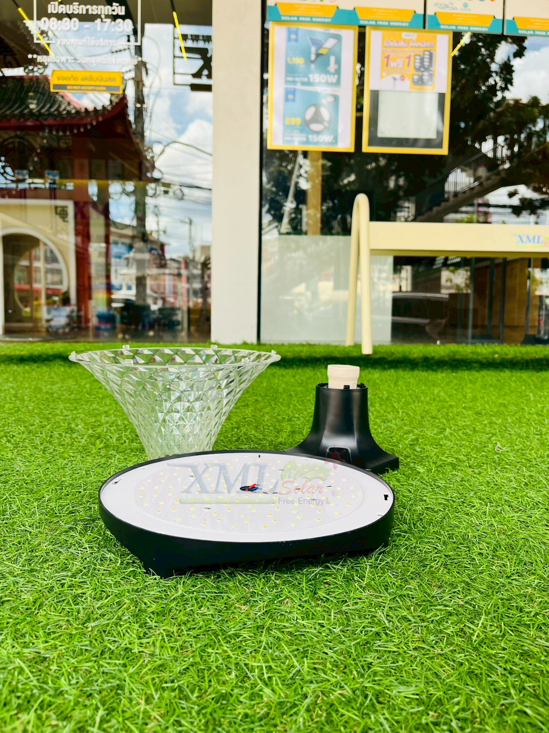 โคมไฟหัวเสาโซล่าเซลล์ รุ่น JD-X29 (เปิดได้ 3 แสง)