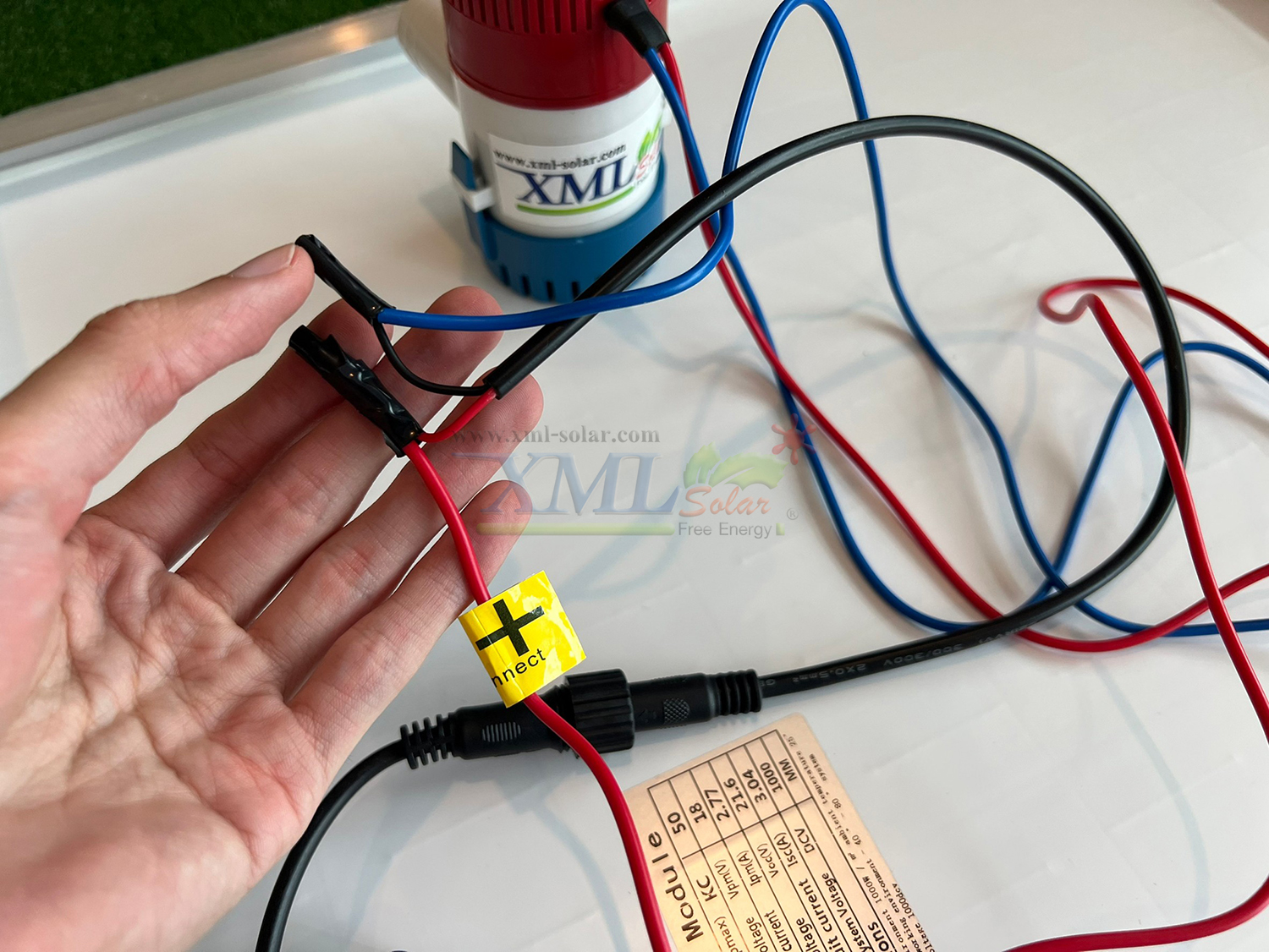 สายเคเบิ้ลต่อขยาย ยาว 5 เมตร (สำหรับรุ่นปั๊ม DC 12v.)(หัวกลม)