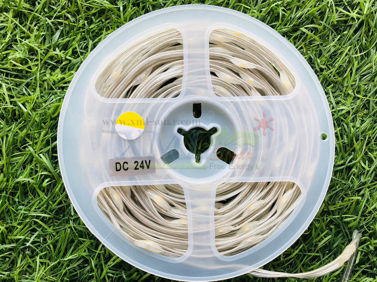 ไฟกระพริบโซล่าเซลล์ รุ่นใหม่สายขาว ยาว 10 เมตร (เเสง : เหลืองวอมไวท์)