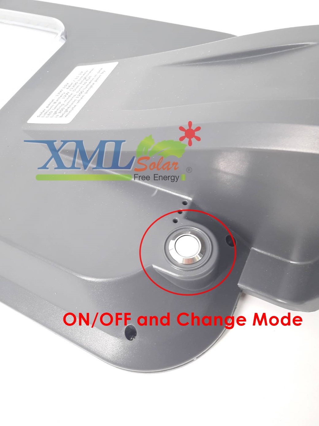 โคมไฟถนนโซล่าเซลล์ สีเทา 1200 lumens+Motion sensor (แสง ขาว )