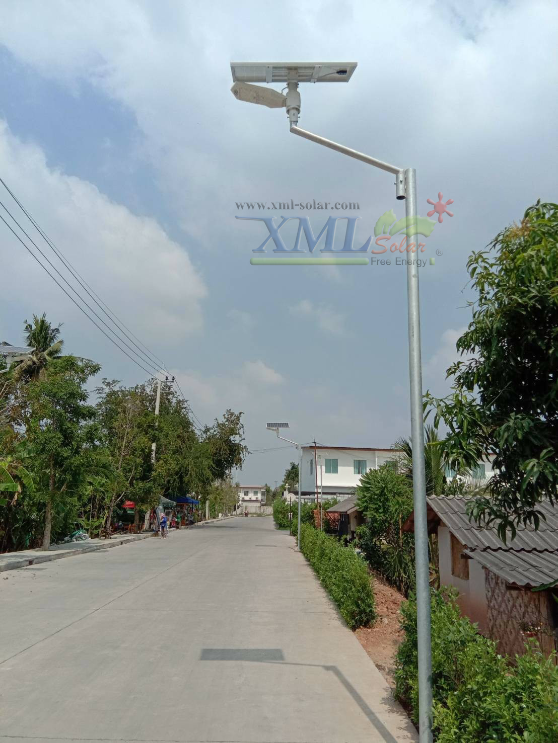 โคมไฟถนนโซล่าเซลล์ รุ่น Modi x XML 400W PRO (5000lm)(แสง : ขาว)