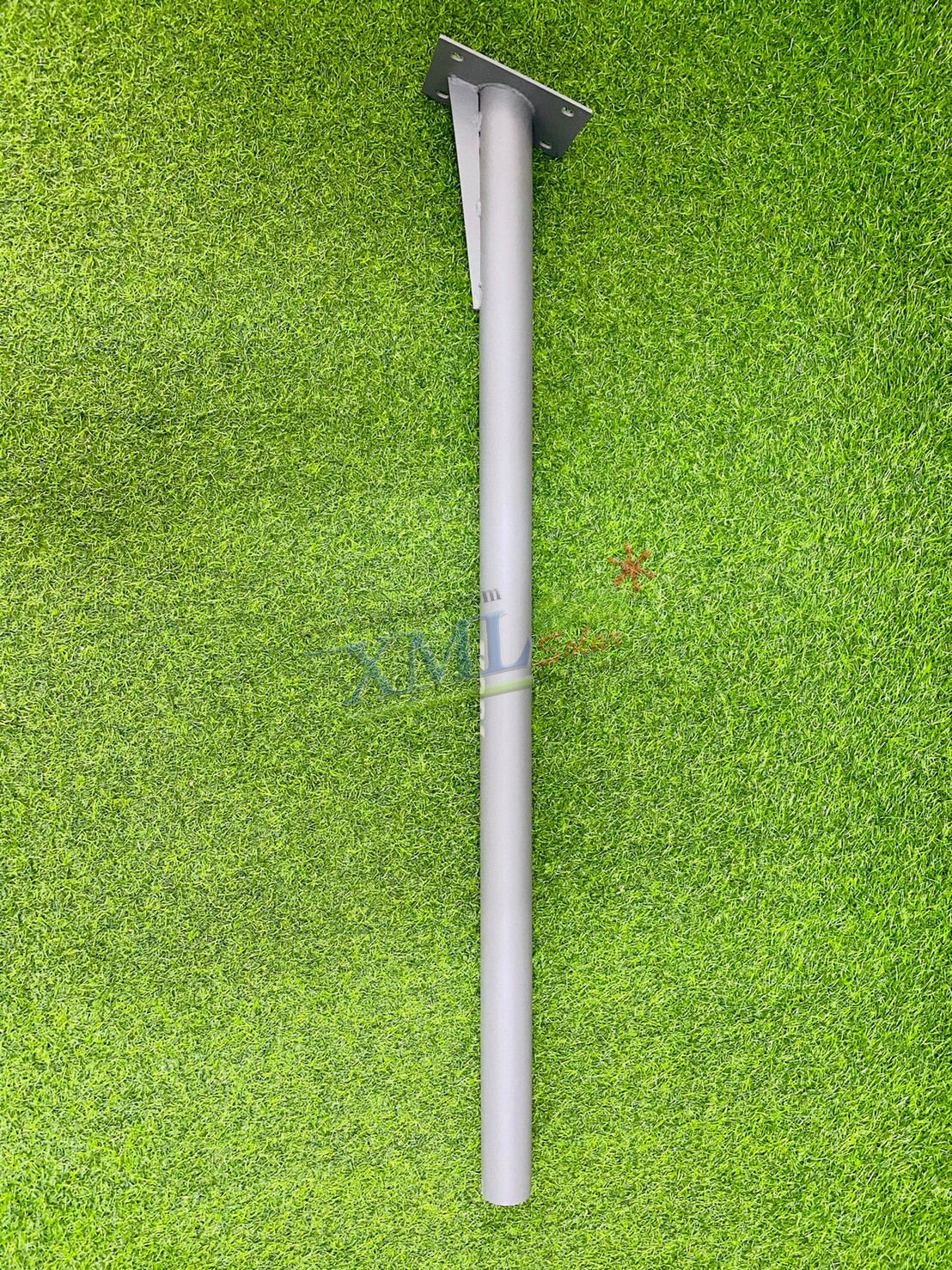 ขาเหล็ก ยึดไฟถนน ความยาว 1 ม. (เหล็กชุบสีเทา)(1 แถม 1)