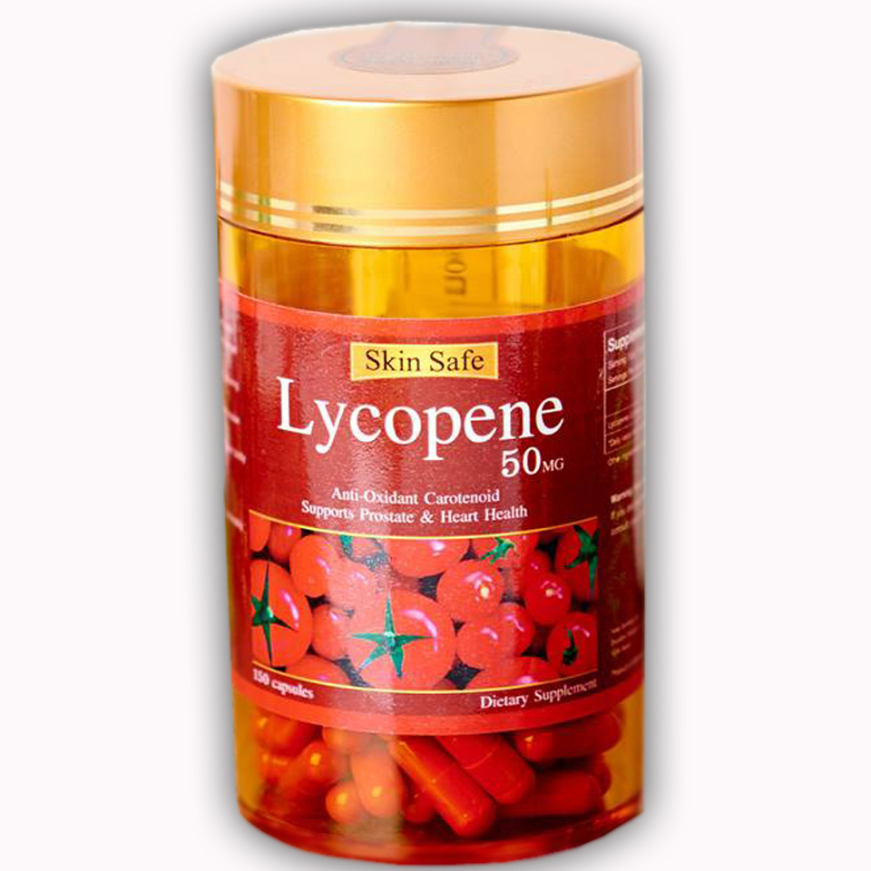 Skin Safe Lycopene 50 Mg 150 Capsules สุดยอดการสกัดจากมะเขือเทศ ผิวขาวใสอมชมพูระเรื่อ และช่วยลดฝ้าลึก ฟรีค่าจัดส่ง EMS