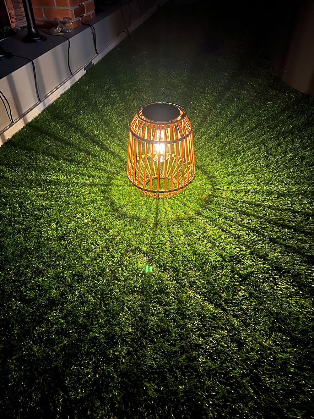 โคมไฟหวายโซล่าเซลล์ รุ่น MD-S3004 (แสง : เหลืองวอมไวท์)