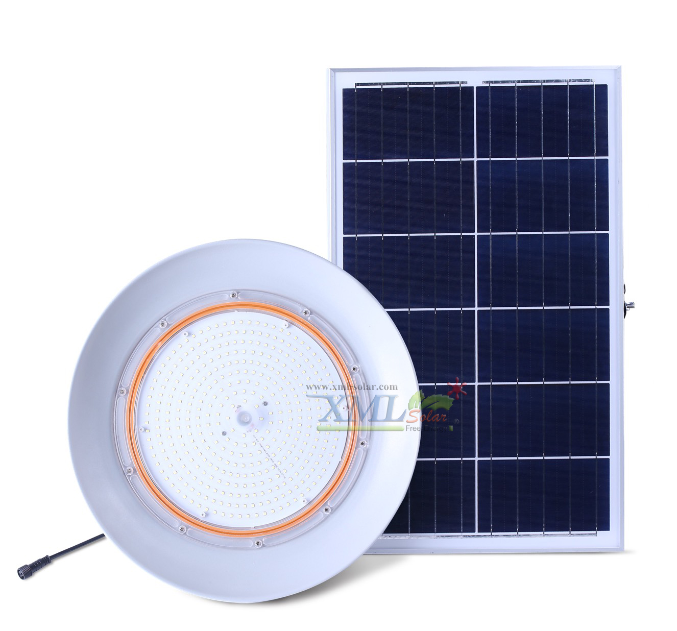 โคมไฟโซล่าเซลล์ ทรง Highbay รุ่นใหญ่ 300W. แบรนด์ Modi * XML-Solar (แสง : ขาว)