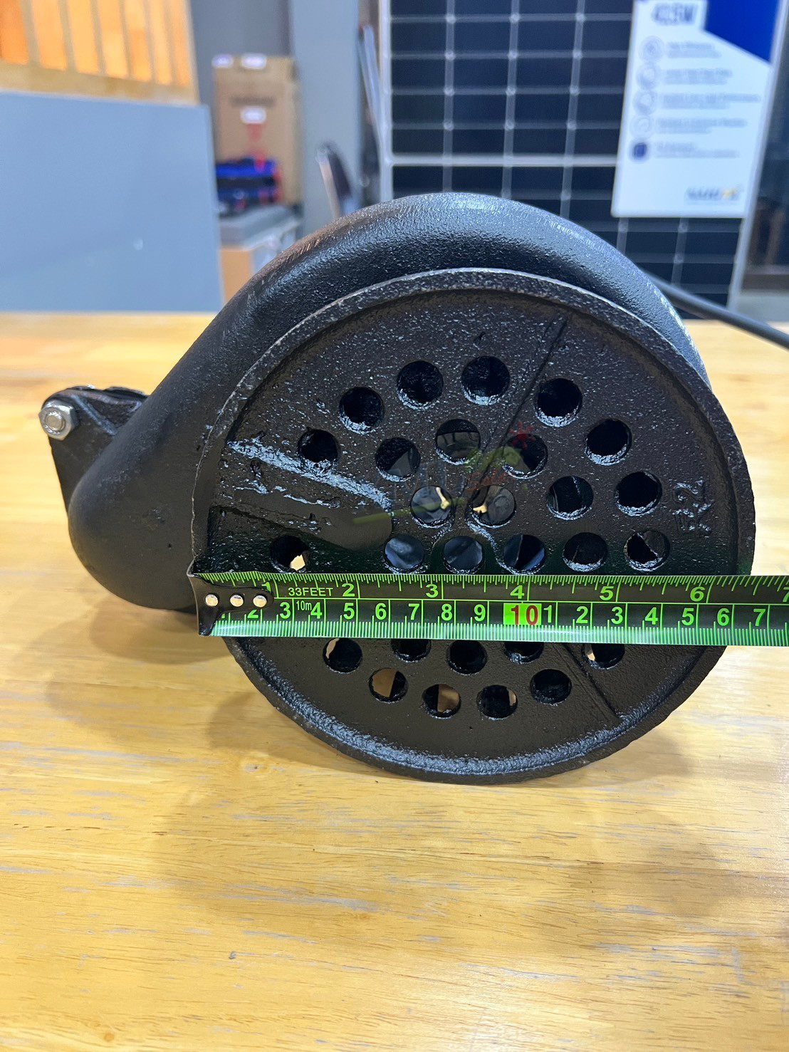 ปั๊มแช่อลูมิเนียม รุ่นสีน้ำเงิน 800W (ท่อ 3 นิ้ว) + เเผงโซล่าเซลล์ 450W (2 แผง)