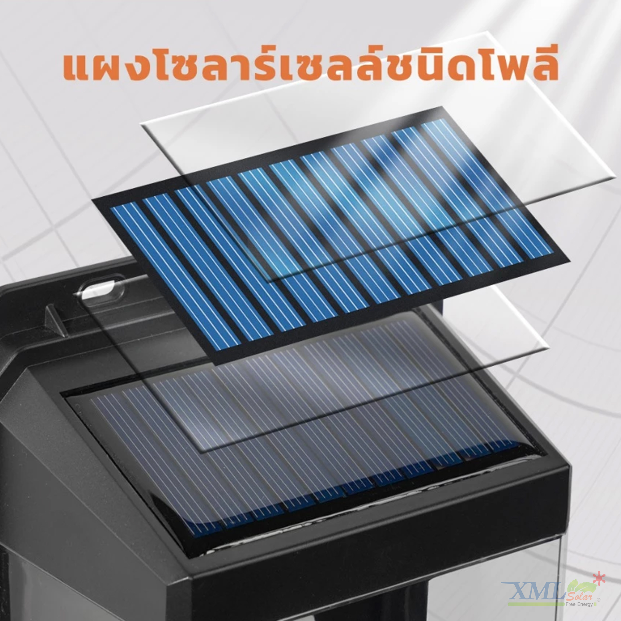 โคมไฟติดผนังเชิงเทียนโซล่าเซลล์ ระบบเซนเซอร์ กันน้ำIP65 เปิดปิดอัตโนมัติ (แสง : เหลือง+แสงขาว)
