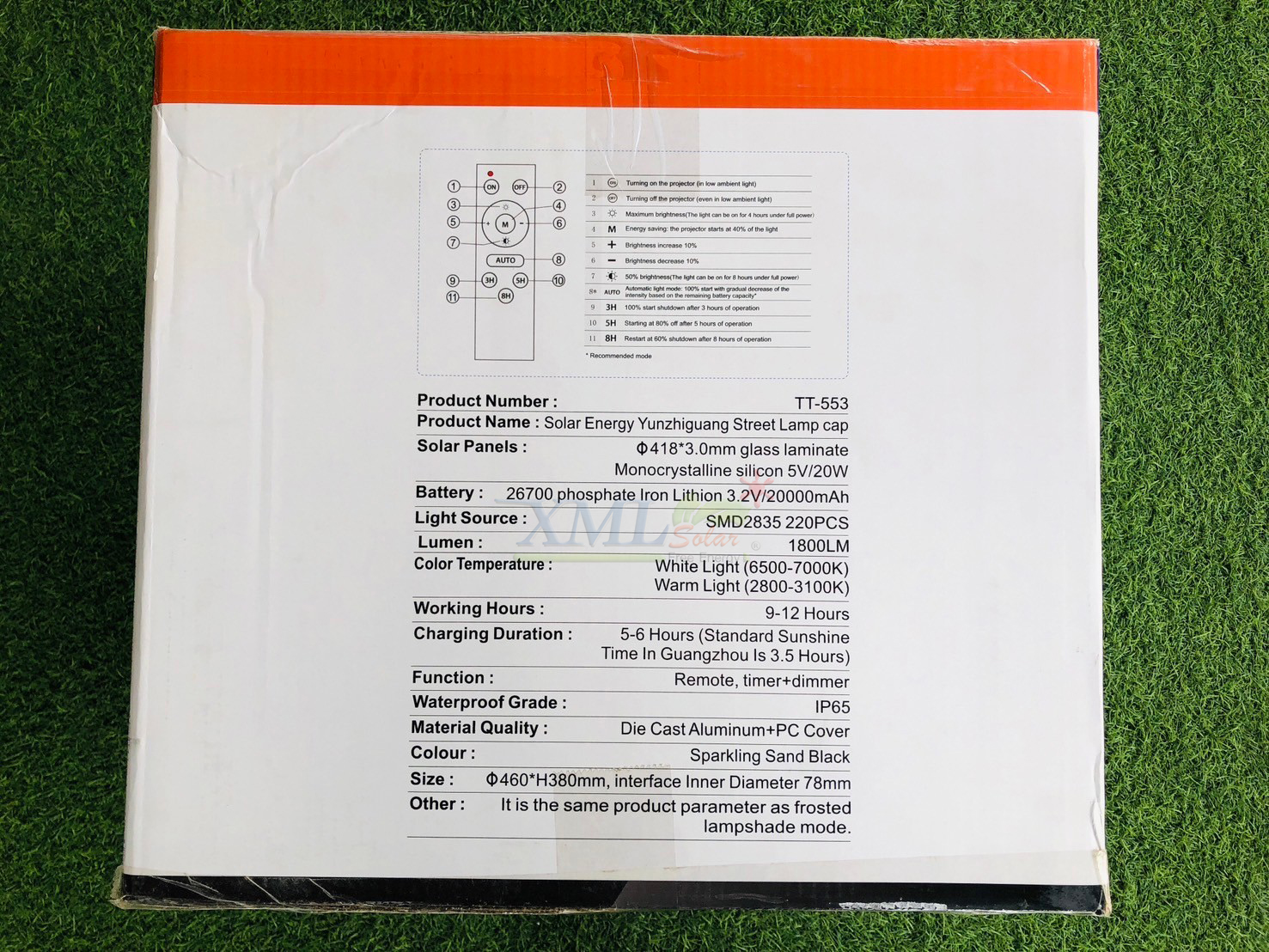 TT-553 รุ่น โคมไฟหัวเสาโซล่าเซลล์
