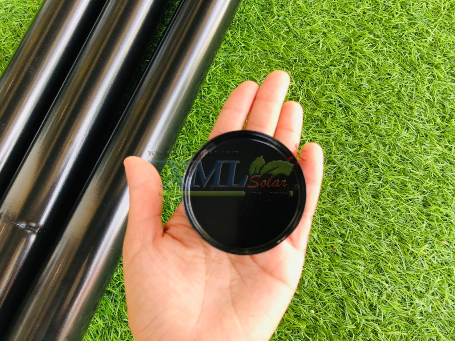 เสาไฟสนาม เหล็กพ่นสีดำ สูง 2.6 เมตร (ปลาย 2 นิ้ว)