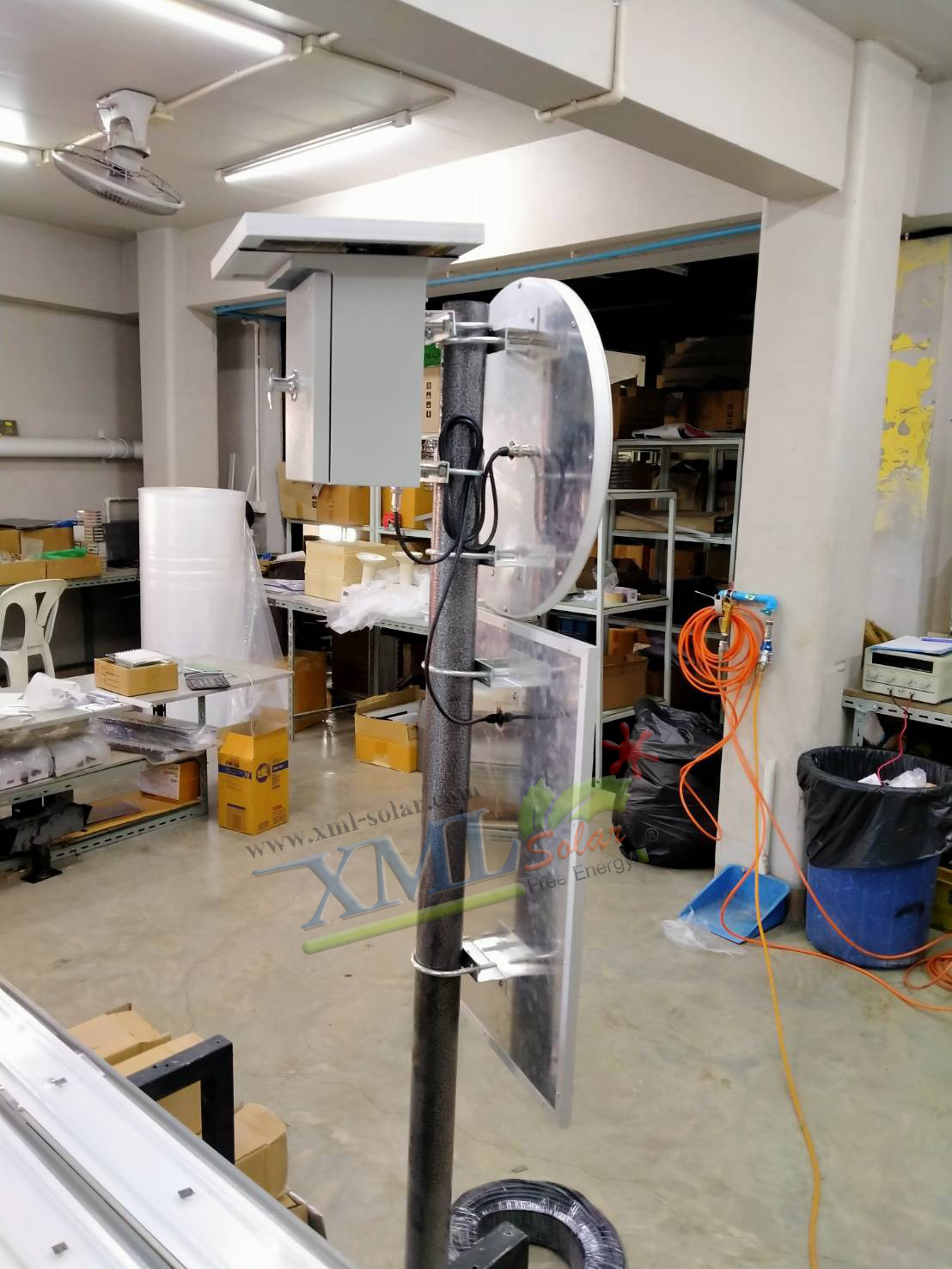 ป้ายไฟเตือนทางออกโซล่าเซลล์ (ไม่รวมเสา)