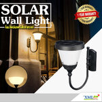 โคมไฟกิ่งโซล่าเซลล์ ทรงกรวย U-Shape สีดำ (เเสง : เหลืองวอมไวท์)