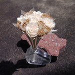 ช่อก้านหวายดูดน้ำหอม 10 นิ้ว +ดอกกุหลาบ 19 ดอก 2 - 3.5cm