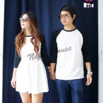 เสื้อคู่รัก ผ้ายืด เดรส เสื้อยืด
