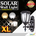 โคมไฟกิ่งโซล่าเซลล์ ทรง 6 เหลี่ยม โรมันสีดำ (ไซส์จัมโบ้) (เเสง : ขาว + เหลืองวอมไวท์)