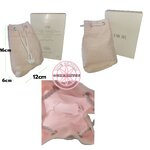 กระเป๋าใส่เครื่องสำอางสีชมพูพาสเทล ทรงขนมจีบ DIOR Pink Pastel Drawstring Pouch (พร้อมส่ง)
