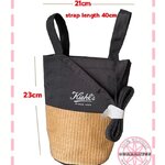 KIEHL'S Black Straw Bucket Bag กระเป๋าสะพายข้าง สะพายพาดลำตัว Cross Body Bag (พร้อมส่ง)