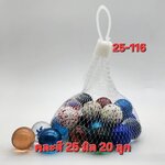 ลูกแก้ว คละสี (รวมหลายแบบ) 25มิล บรรจุ 20ลูก แท้ไม่ลอก