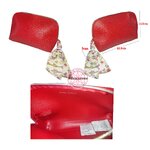 กระเป๋าเครื่องสำอาง สีแดง สไตล์คลาสสิค วินเทจ ESTEE LAUDER Red Pouch (พร้อมส่ง)