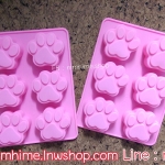 แม่พิมพ์ซิลิโคนfood grade วุ้น สบู่ เต้าหู้เย็น ฯลฯ รูปเท้าลูกสุนัข
