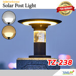 โคมไฟหัวเสาโซล่าเซลล์ รุ่น TZ-238 (เปิดได้ 2 แสง)