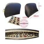 กระเป๋าเครื่องสำอางหนังสีดำ ESTEE LAUDER Black Pouch (พร้อมส่ง)